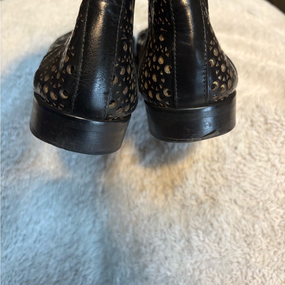 Alaia Paris Black Perforated Ankle Boots - Picture 8 of 13